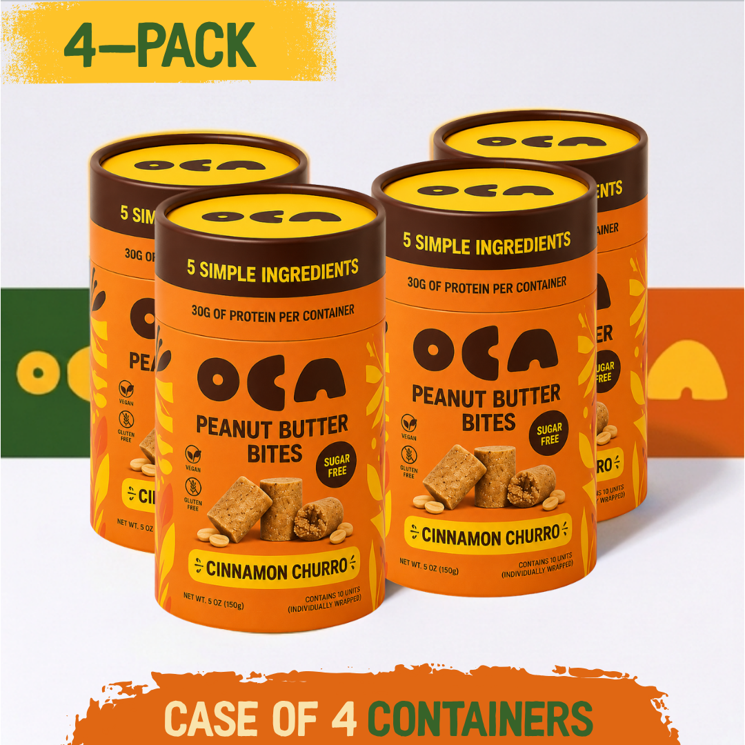 Sugar-Free Cinnamon Churro Peanut Butter Bites — 30g protein per container, 5 ingredients - 4 pack