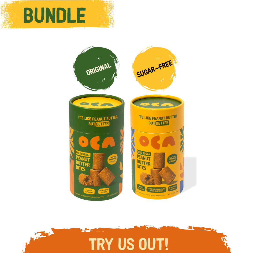 Bundle - Regular and Sugar-Free Peanut Butter Bites — 30g protein per container
