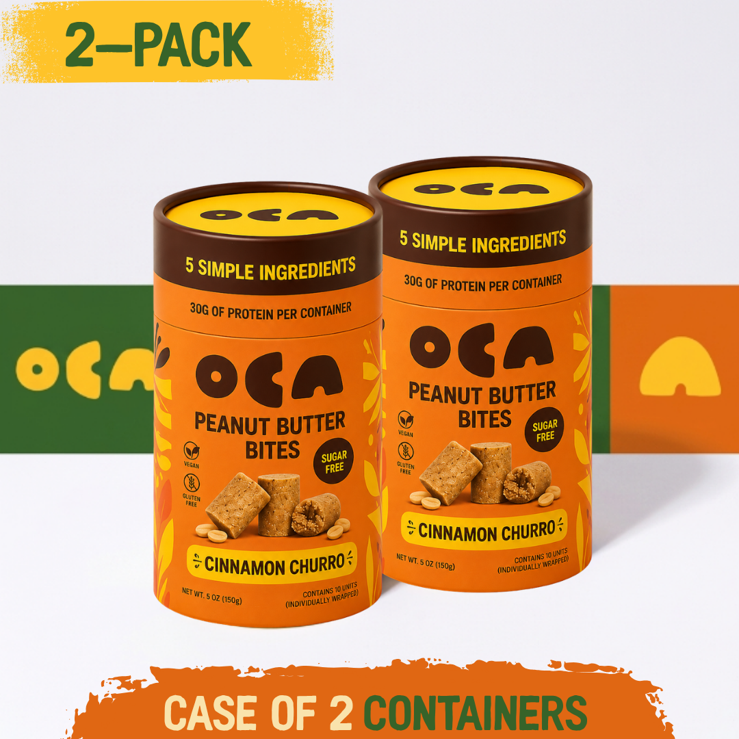 Sugar-Free Cinnamon Churro Peanut Butter Bites — 30g protein per container, 5 ingredients